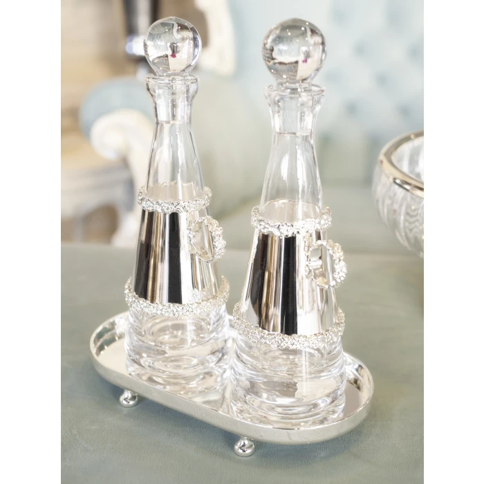 GÜMÜŞ KAPLAMA YAĞLIK-SİRKELİK SETİ   (limonluk,sirkelik)