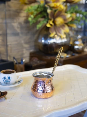 BAKIR CEZVE TOMBAK İNCE MODEL 4 KİŞİLİK CEZVE