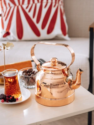 BAKIR DEMLİK MODERN MODEL BAKIR RENK