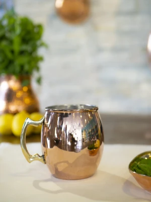 BAKIR KUPA BARDAK DÖKÜM KULPLU MODEL BAKIR RENK