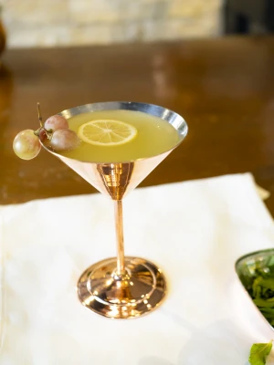 Bakır Kadeh Martini Model Düz Parlak Bakır Renk