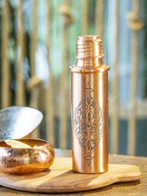 BAKIR MATARA İŞLEMELİ BÜYÜK BOY MAT BAKIR RENK