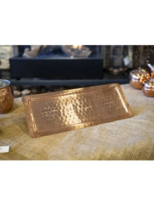 BAKIR TEPSİ DÜZ BATON MODEL PARLAK BAKIR RENK