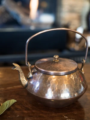 BAKIR ZEN DEMLİK ÇEKİÇ DÖVME OKSİTLİ RENK NO2