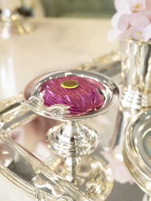 GÜMÜŞ KAPLAMA LOKUMLUK FİYONK DETAYLI (2 Adet)