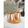 Bakır Kupa Bardak Tombul Kokteyl Mat Bakır Renk (Kalaysız)