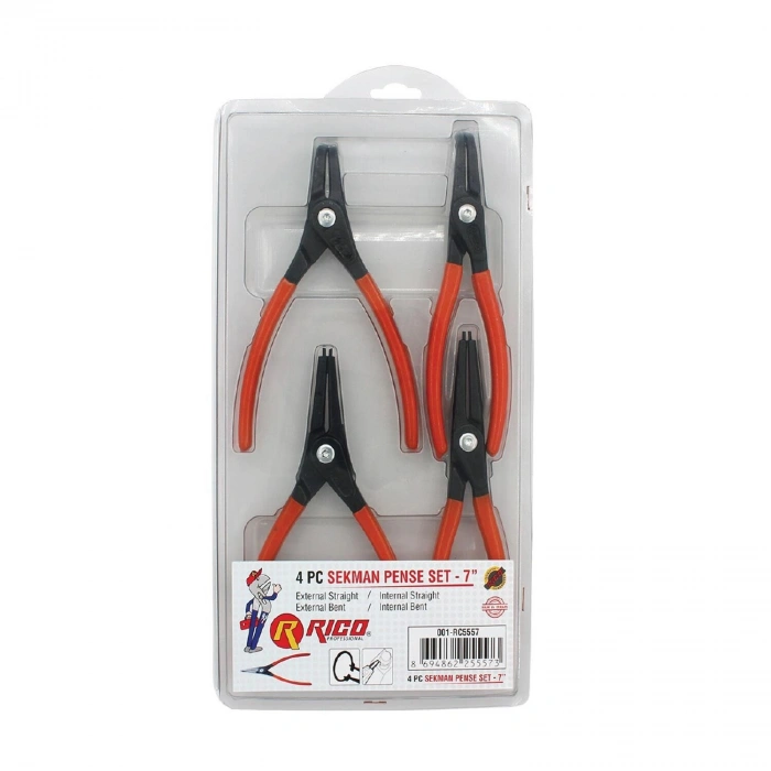 Rico 4 Parça Segman Pense Seti 7 – İç ve Dış Segman Pense Takımı RC5557