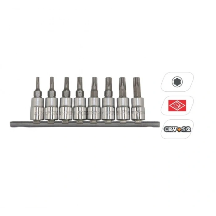 NT Tools 1/2 S2 Torx Lokma Seti – 14 Parça Profesyonel Torx Lokma Takımı