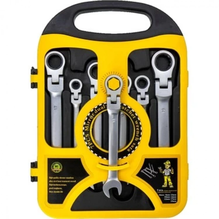 Mafsallı Cırcır Anahtar Seti 7 Parça