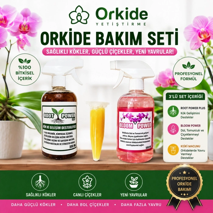 Orkide Bakım Seti Keikili (3lü Set)