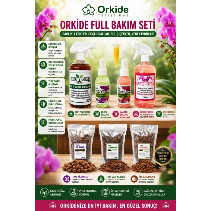 Orkide Full Bakım Seti (8li Avantajlı Set)