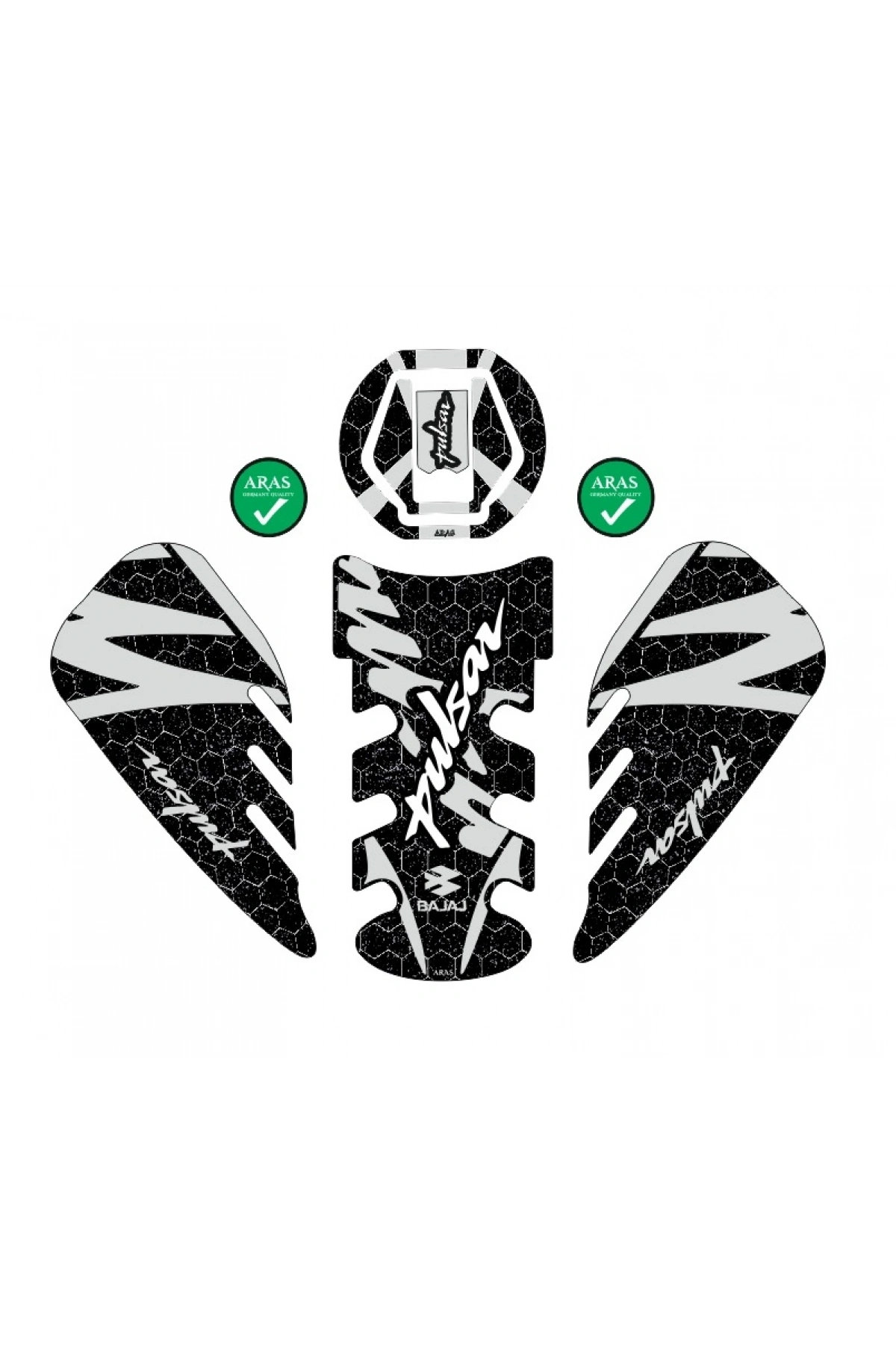 Bajaj Pulsar 2014-2024 Uyumlu Tank Pad Seti