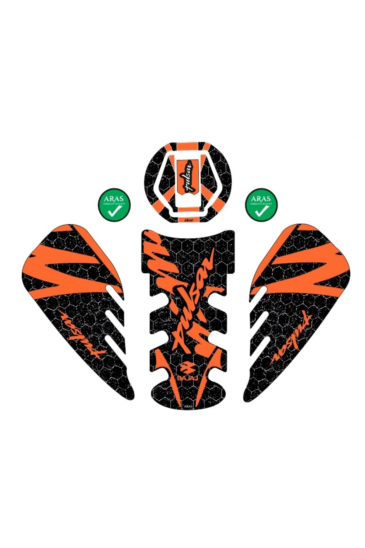 Bajaj Pulsar 2014-2024 Uyumlu Tank Pad Seti