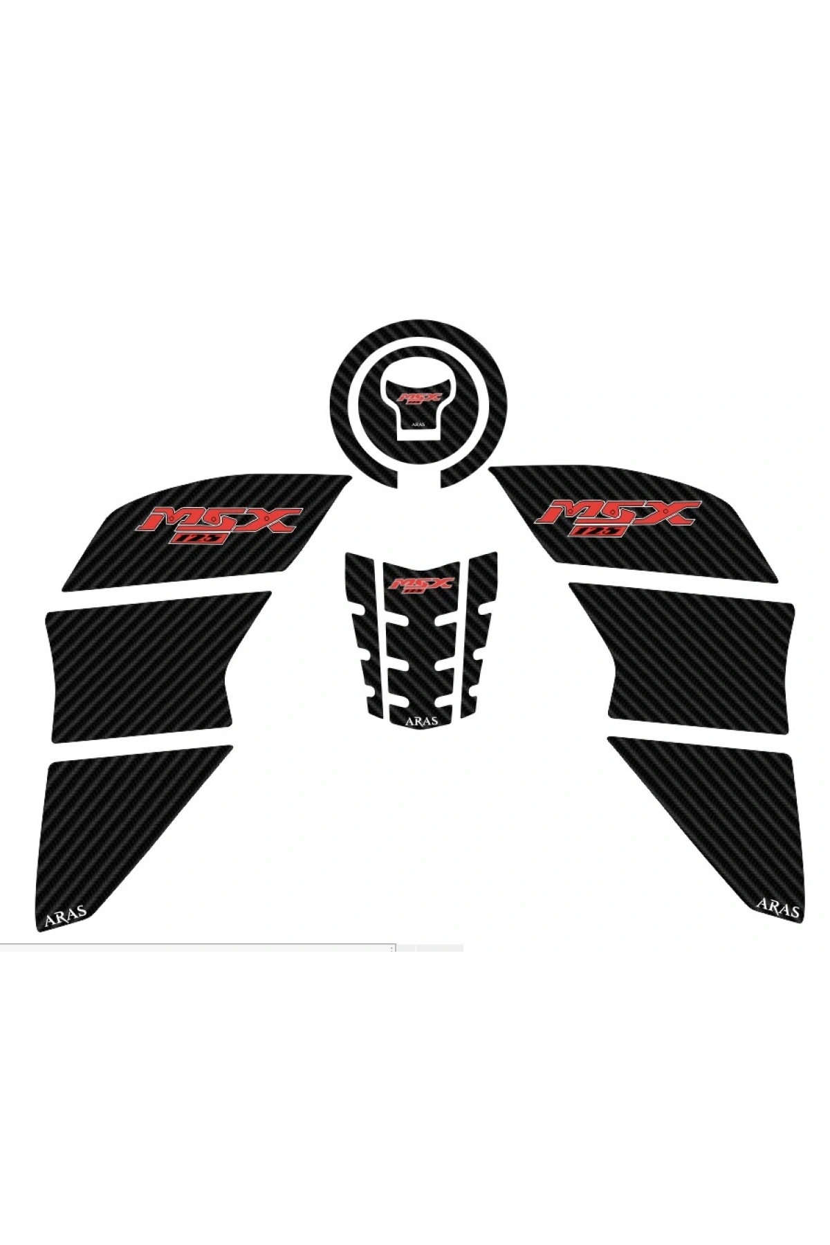 Honda MSX 2014-2022 Uyumlu Tank Pad Seti