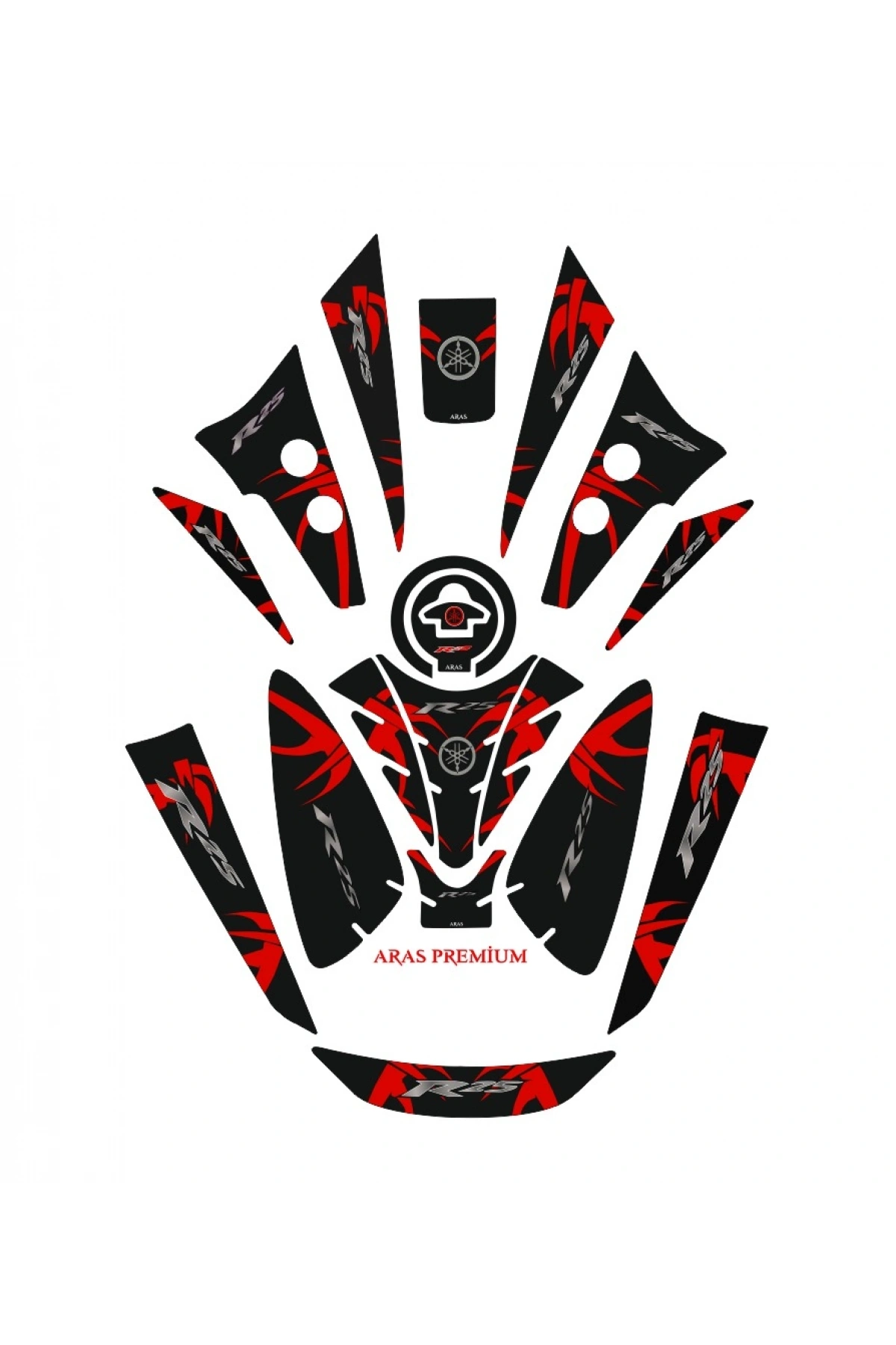 Yamaha R25 2019-2024 Uyumlu Tank Pad Seti