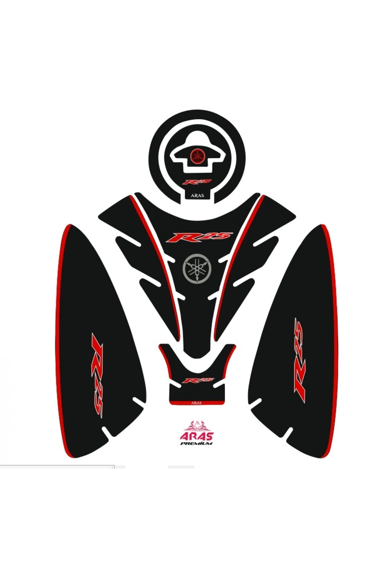 Yamaha R25 2019-2024 Uyumlu Tank Pad Seti