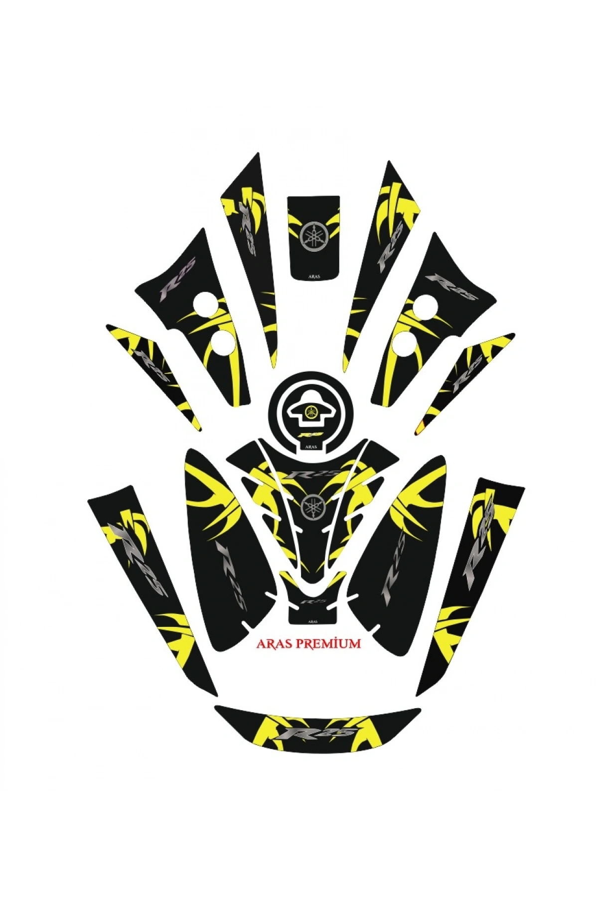 Yamaha R25 2019-2024 Uyumlu Tank Pad Seti