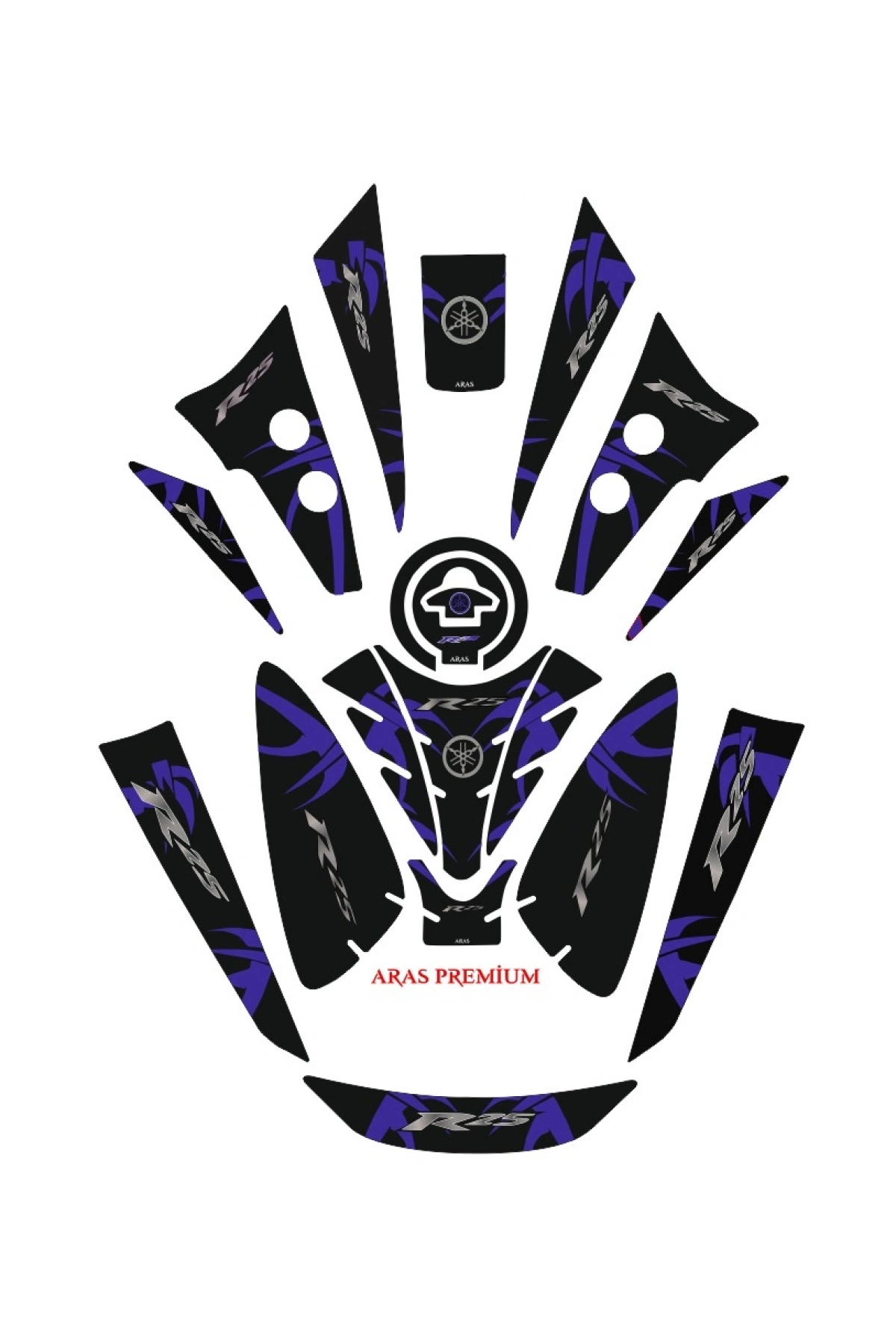 Yamaha R25 2019-2024 Uyumlu Tank Pad Seti