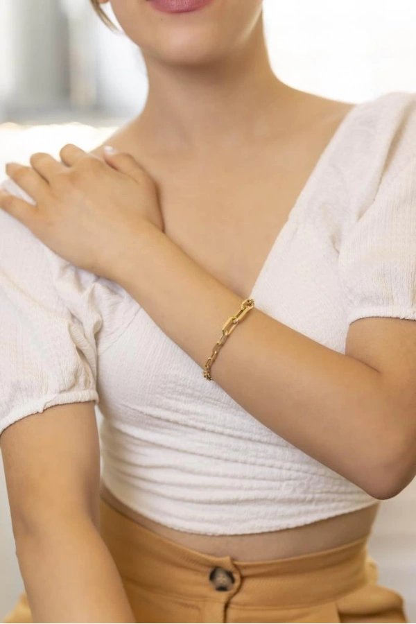 Yiğitbaşı Gold 14 Ayar Fancy Bileklik