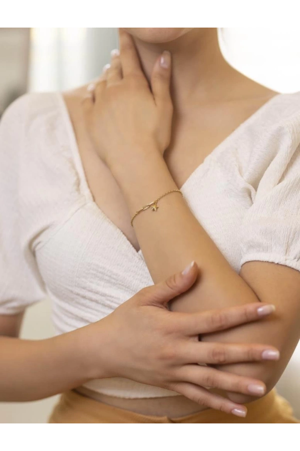 Yiğitbaşı Gold 14 Ayar Fancy Bileklik