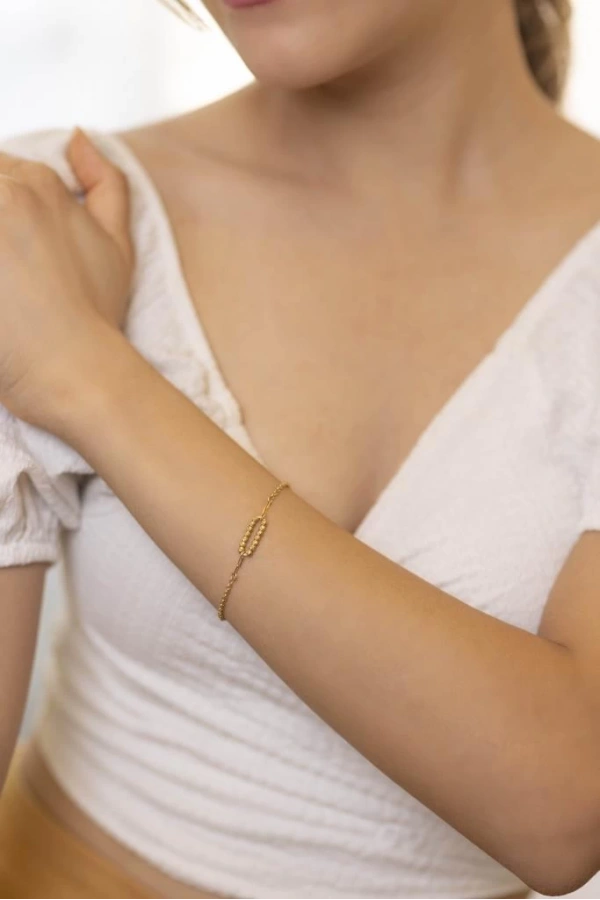 Yiğitbaşı Gold 14 Ayar Fancy Bileklik