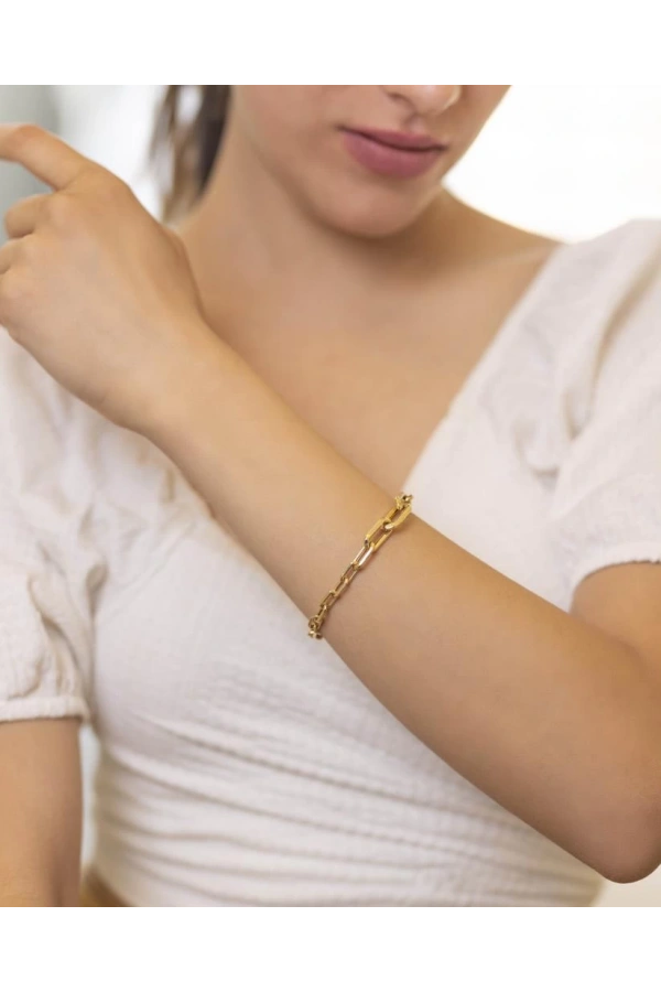 Yiğitbaşı Gold 14 Ayar Fancy Bileklik