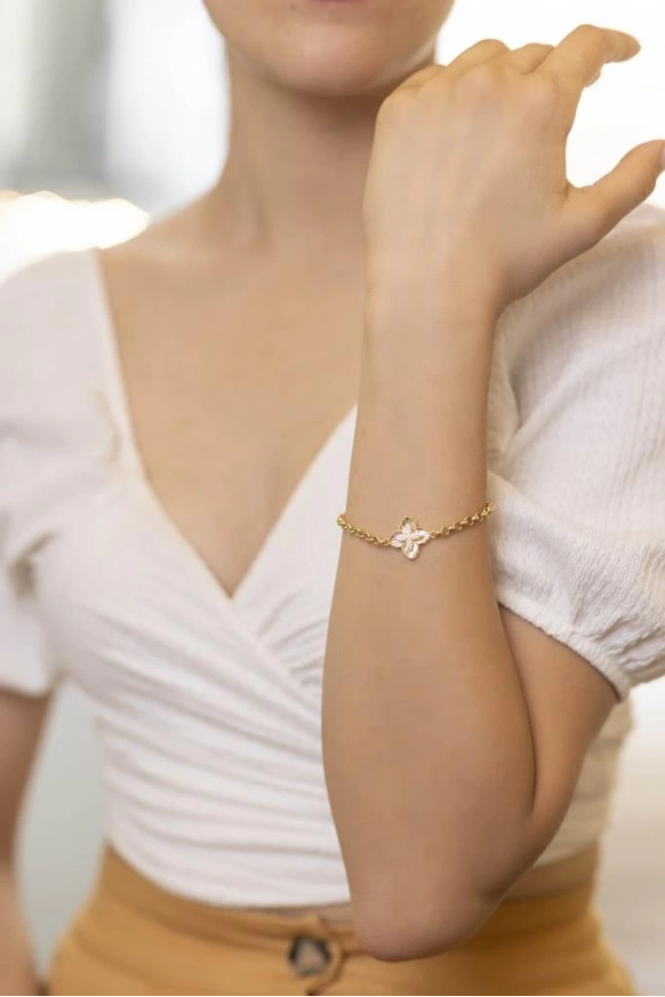 Yiğitbaşı Gold 14 Ayar Fancy Bileklik