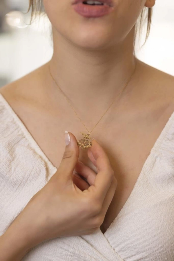 Yiğitbaşı Gold 14 Ayar Fancy Kolye (3612)