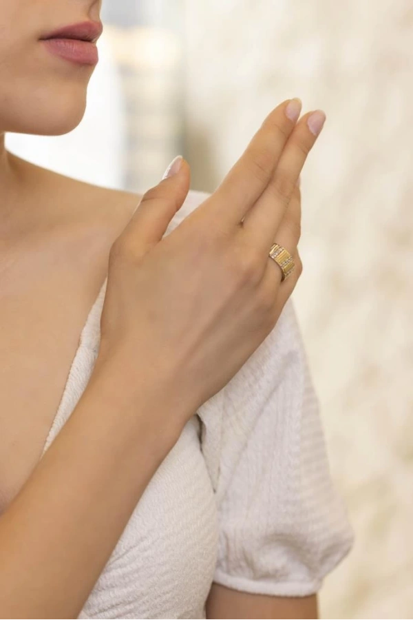 Yiğitbaşı Gold 14 Ayar Fancy Yüzük (3508)