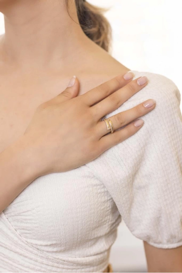 Yiğitbaşı Gold 14 Ayar Fancy Yüzük (3567)