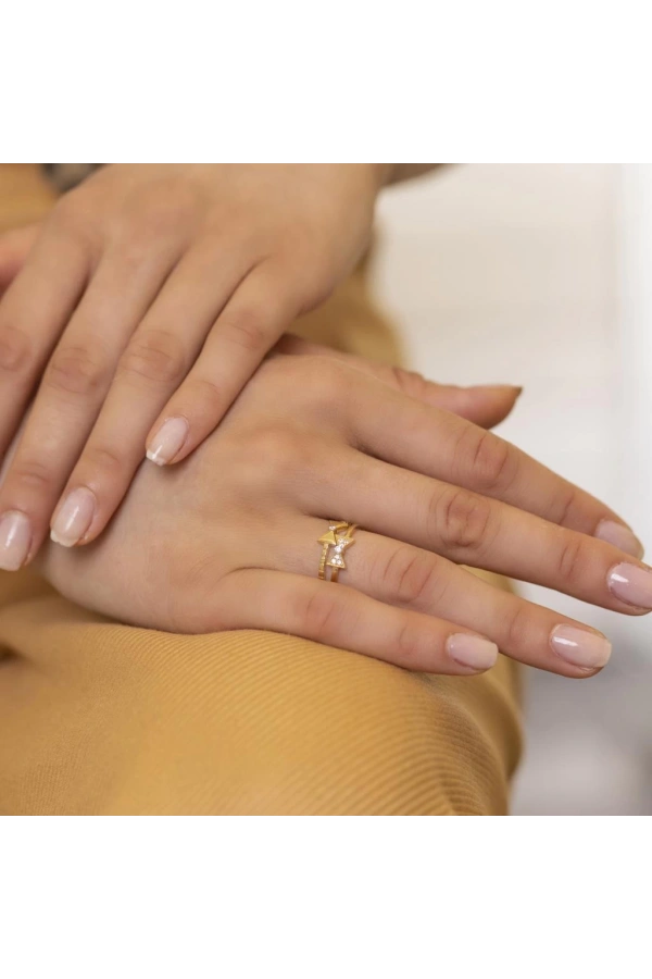 Yiğitbaşı Gold 14 Ayar Fancy Yüzük (3602)