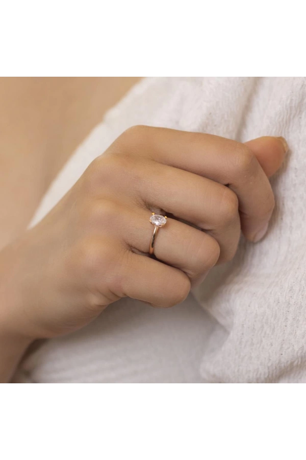 Yiğitbaşı Gold 14 Ayar Tektaş Yüzük (3569)