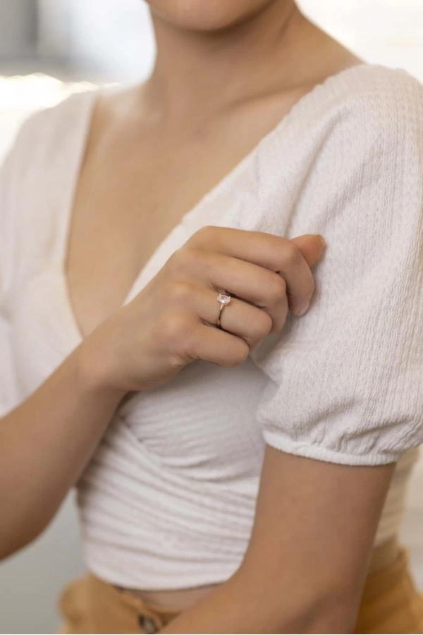 Yiğitbaşı Gold 14 Ayar Tektaş Yüzük (3569)