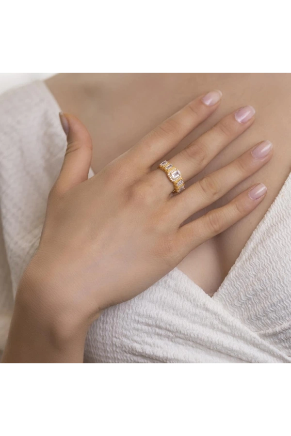 Yiğitbaşı Gold 22 Ayar Baget Beştaş Yüzük