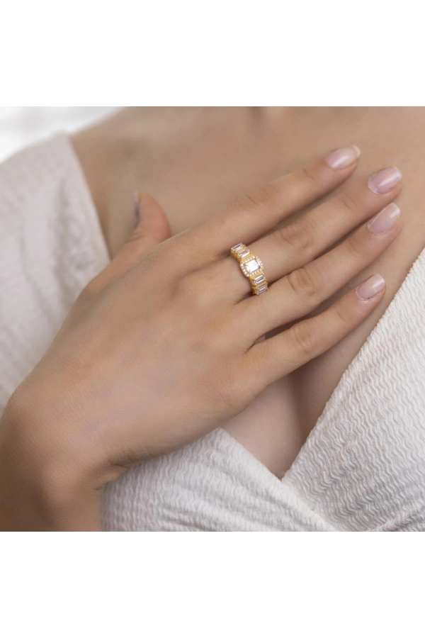 Yiğitbaşı Gold 22 Ayar Baget Beştaş Yüzük