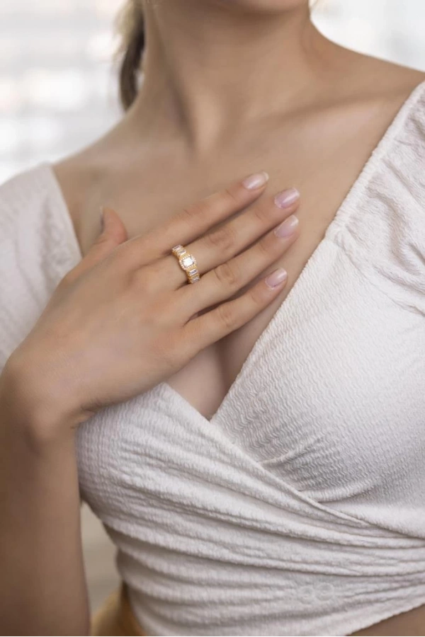 Yiğitbaşı Gold 22 Ayar Baget Beştaş Yüzük