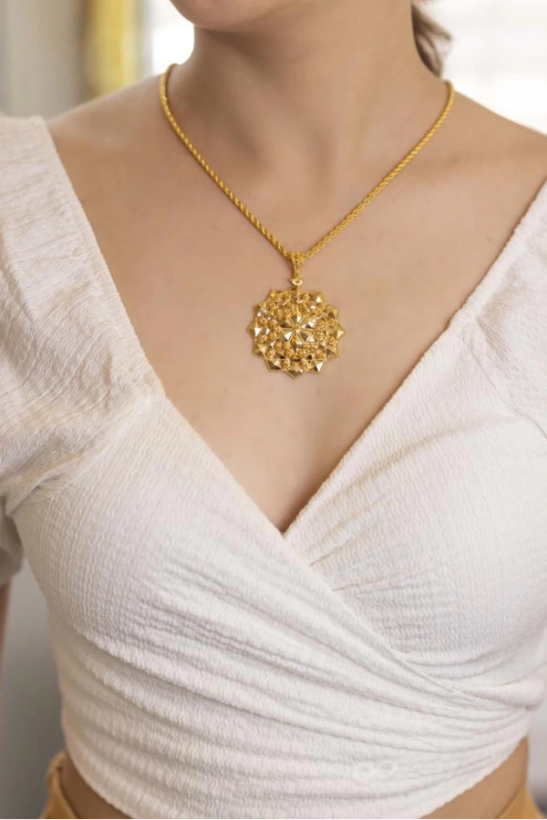 Yiğitbaşı Gold 22 Ayar Dorika Madalyon Kolye