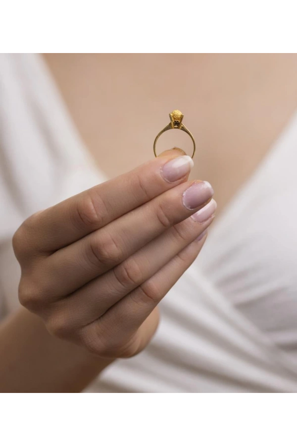 Yiğitbaşı Gold 22 Ayar Dorika Tektaş Yüzük