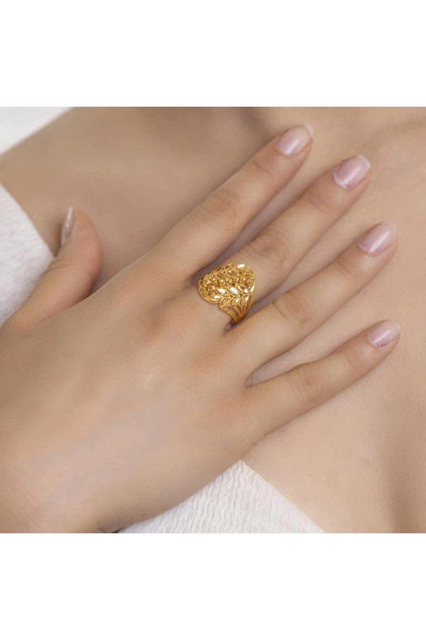 Yiğitbaşı Gold 22 Ayar Fancy Dorika Yüzük