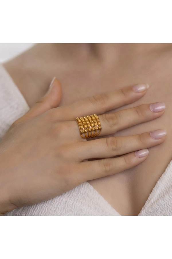 Yiğitbaşı Gold 22 Ayar Fancy Dorika Yüzük