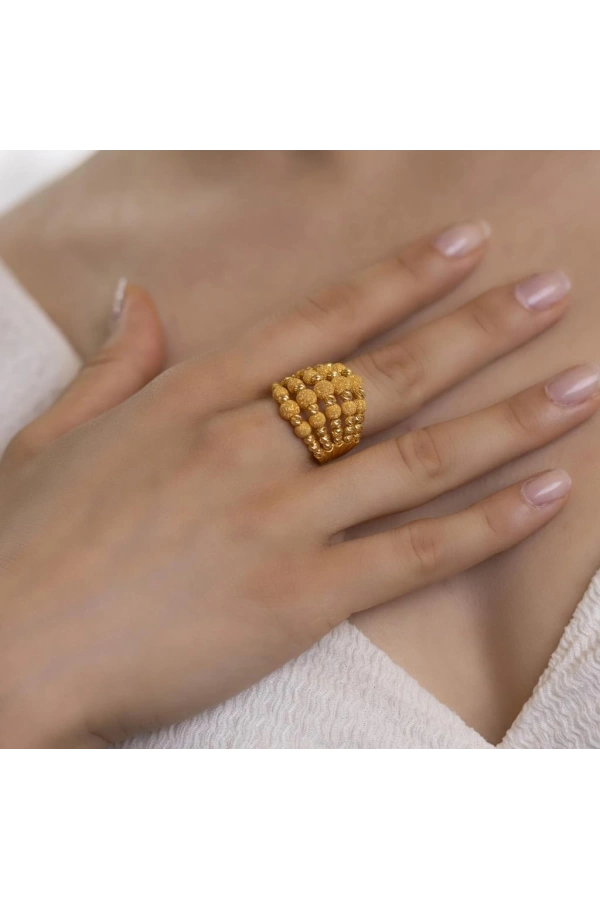 Yiğitbaşı Gold 22 Ayar Fancy Dorika Yüzük