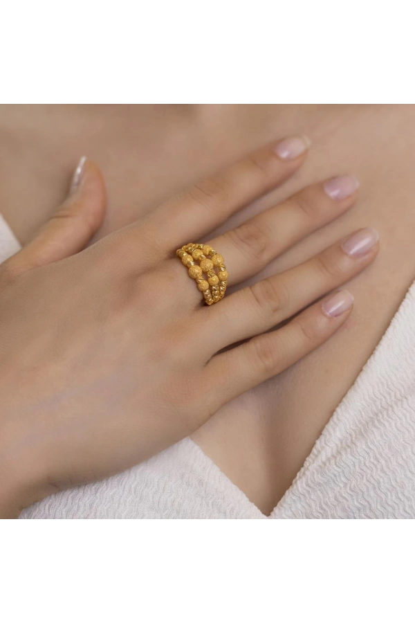 Yiğitbaşı Gold 22 Ayar Fancy Dorika Yüzük