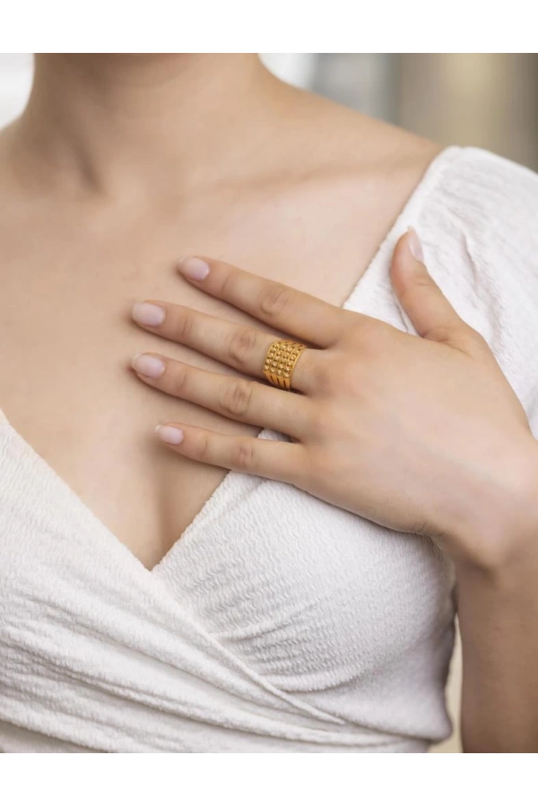 Yiğitbaşı Gold 22 Ayar Fancy Dorika Yüzük