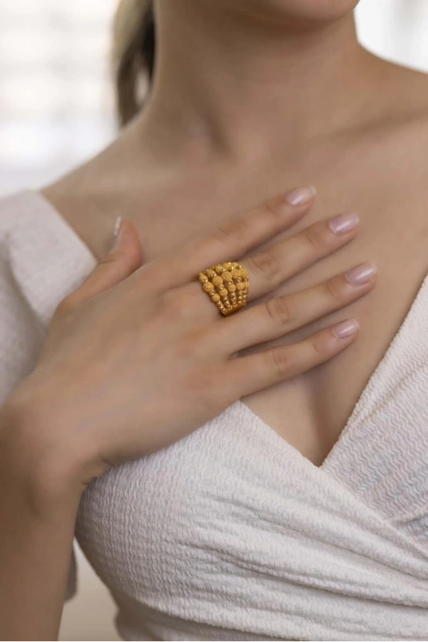 Yiğitbaşı Gold 22 Ayar Fancy Dorika Yüzük