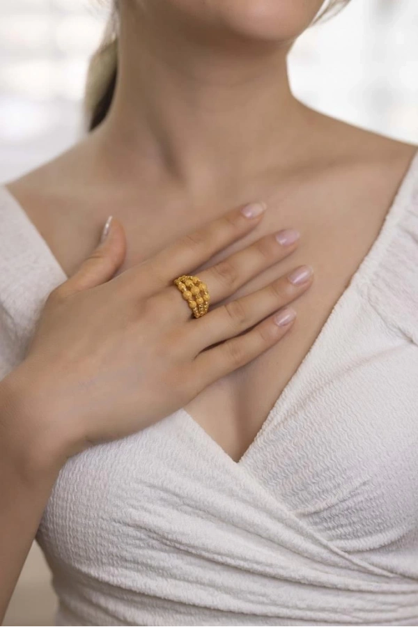 Yiğitbaşı Gold 22 Ayar Fancy Dorika Yüzük