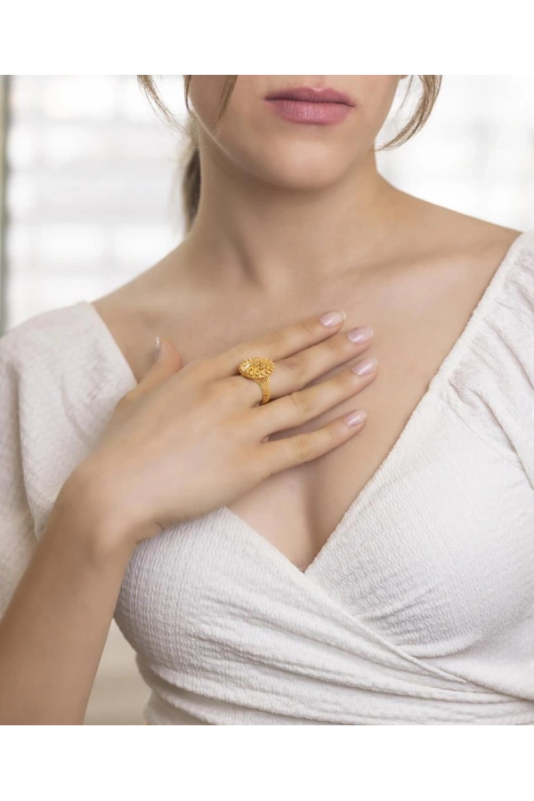 Yiğitbaşı Gold 22 Ayar Fancy Dorika Yüzük 3048