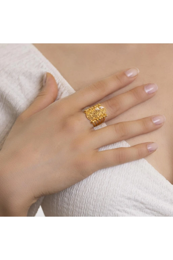 Yiğitbaşı Gold 22 Ayar Fancy Dorika Yüzük 3063