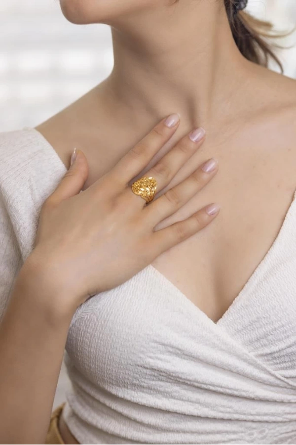 Yiğitbaşı Gold 22 Ayar Fancy Dorika Yüzük