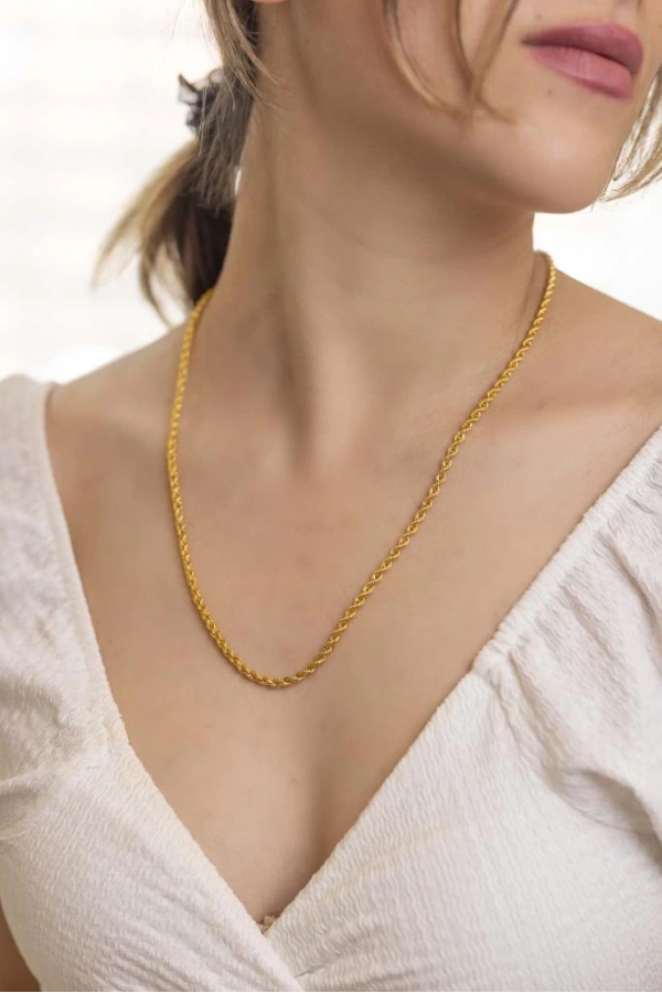 Yiğitbaşı Gold 22 Ayar Halat Kolye