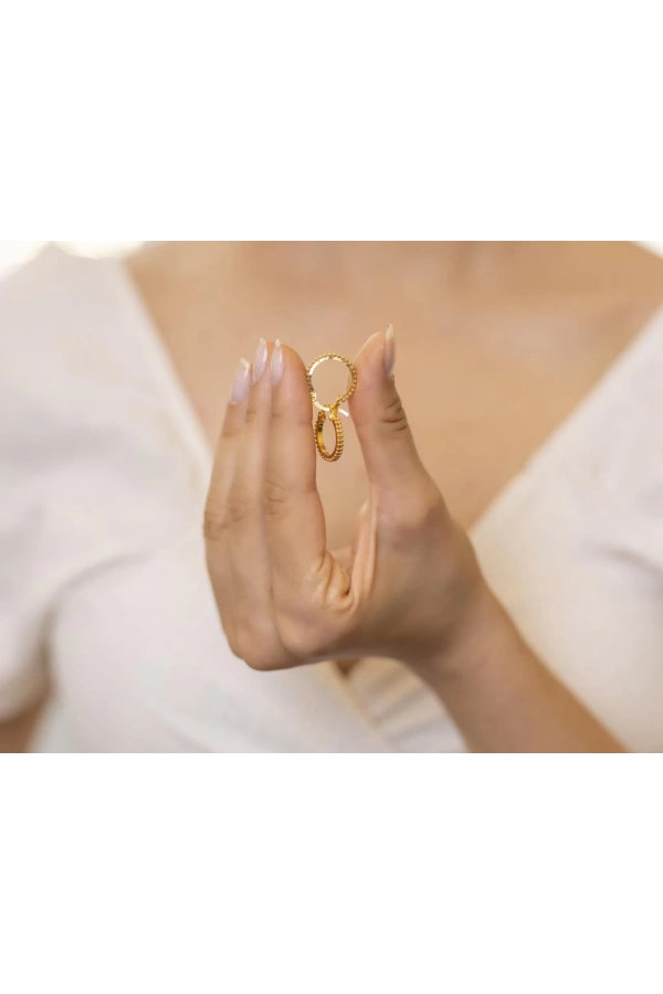 Yiğitbaşı Gold 22 Ayar Halka Küpe (3479)